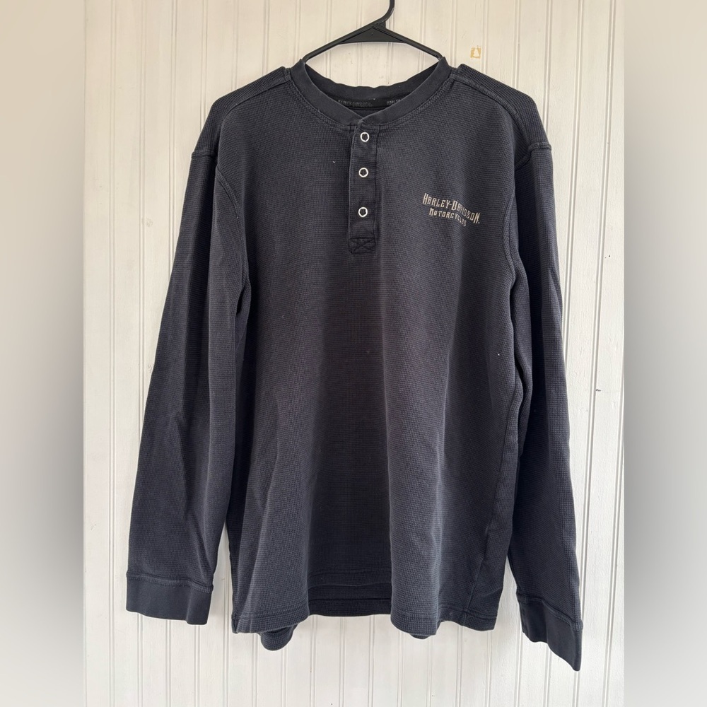 Harley-Davidson Charcoal Long Sleeve Henley